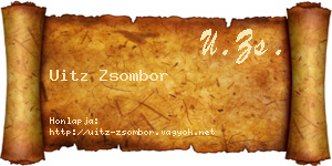 Uitz Zsombor névjegykártya